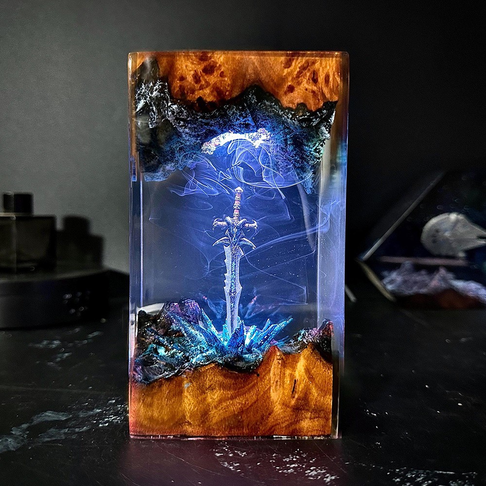 Resin Art Design For Wedding - Série magique en bois massif, résine,
