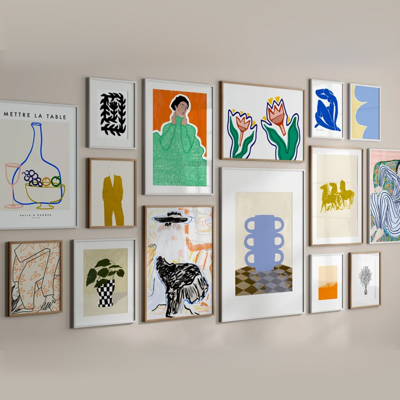Resin Art Gallery - Affiche Murale Multicolore Tendance et Éclectique