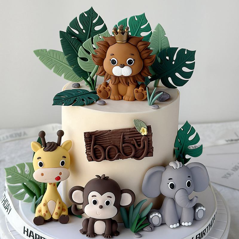 Resin Art Baby - Jungle Safari Animal poupée gâteau décor