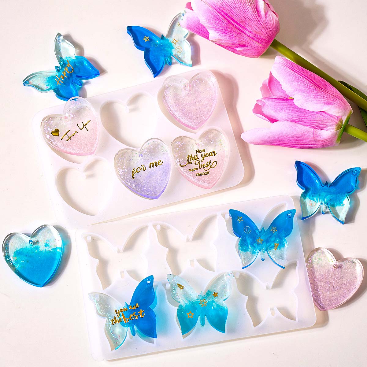 Resin Art Epoxy - Moule en silicone à six cavités