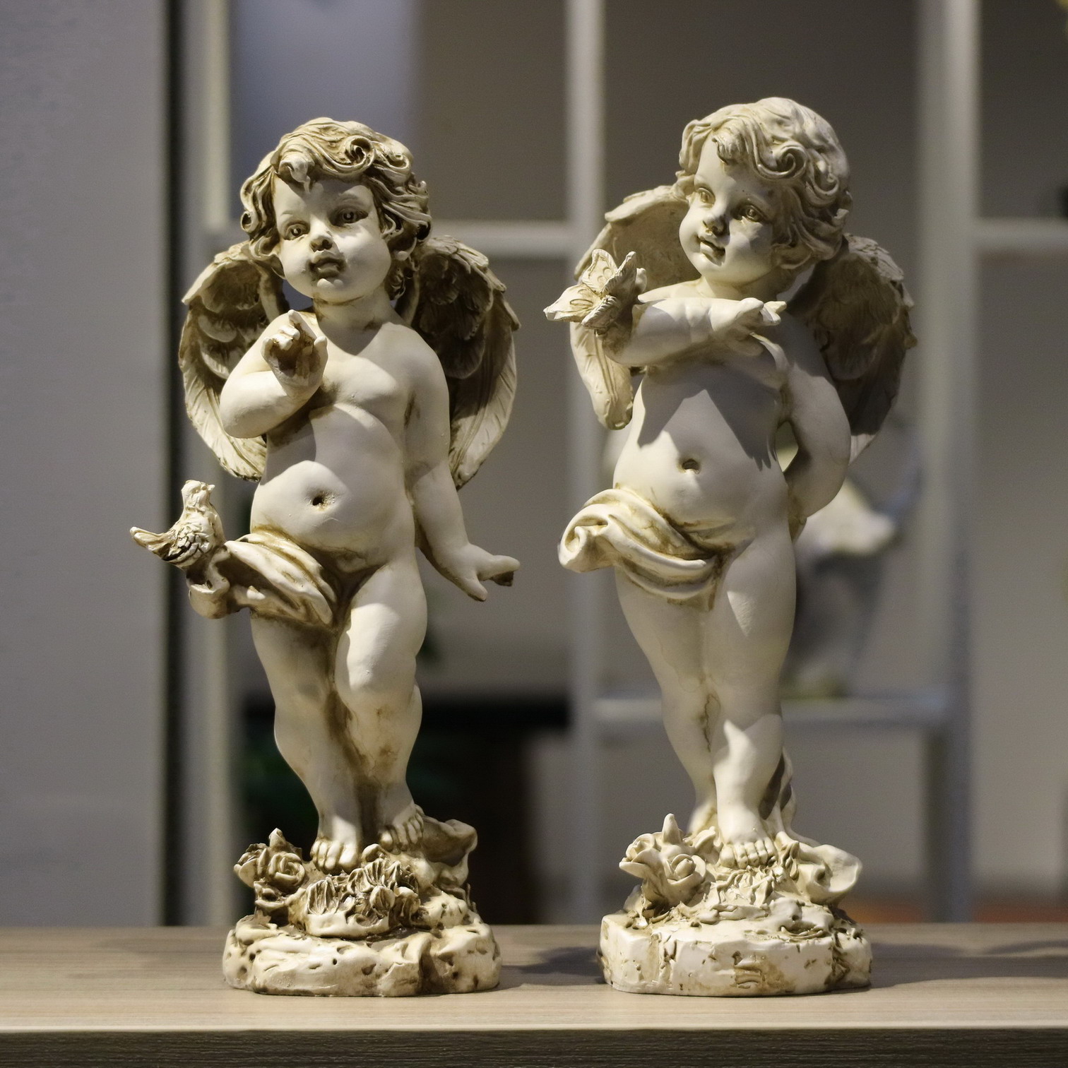 Resin Art For Wedding Gift - Figurine d'ange rétro en résine 29