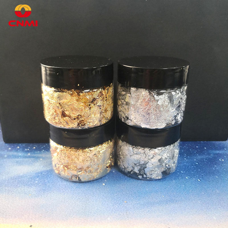 Resin Art For Anniversary Gift - Flocons de cuir chevelu doré, remplissage