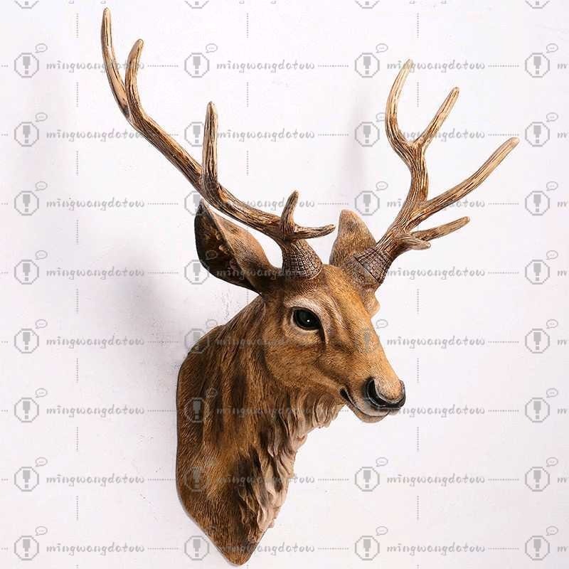 Resin Art Handmade - Tête de cerf artificielle de 17