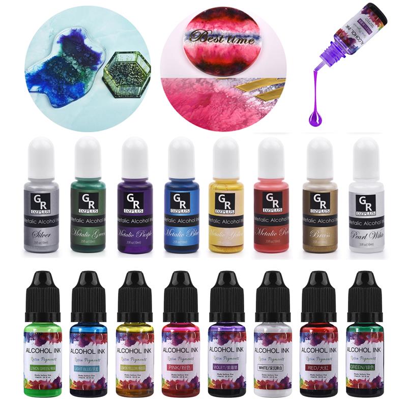 Resin Pigment Alcohol Ink - Pigments Liquid Turnant Dye Ink for