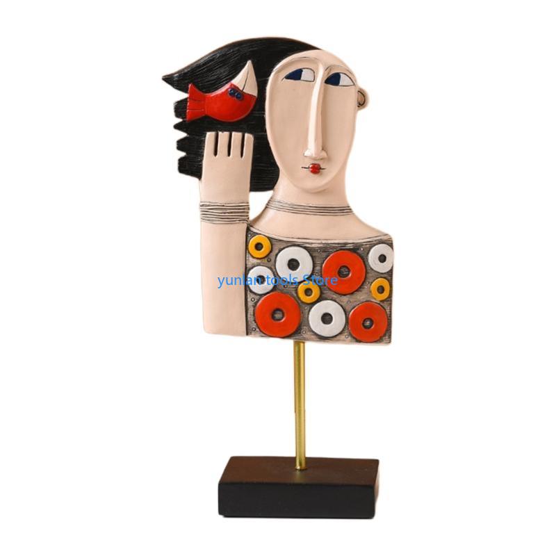 Resin Art Studio - 50 face art statue Sculpture Résine
