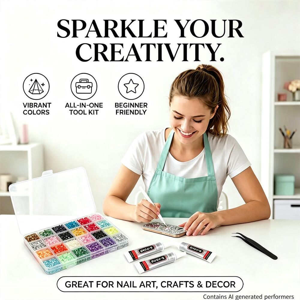 Resin Art Tool Kit - Kit de strass en résine multicolores