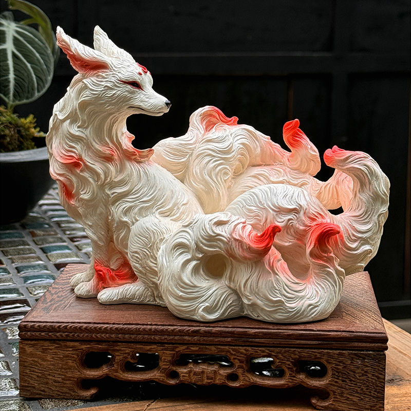 Ornements renard à neuf queues - Resin Art Gift For Anniversary avis et prix