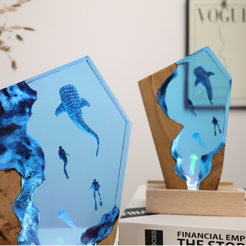 Ornement lumineux de bureau en - Resin Art Gift For Anniversary avis et prix