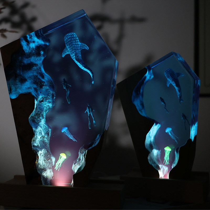 Ornement lumineux de bureau en - Resin Art Gift For Anniversary avis et prix
