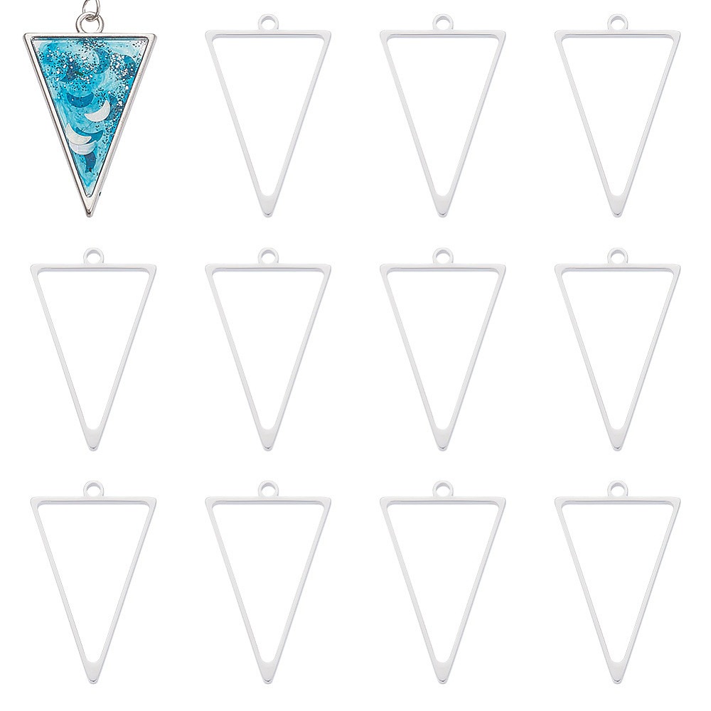 16 pendentifs triangulaires en - Bezels Pendant Resin avis et prix