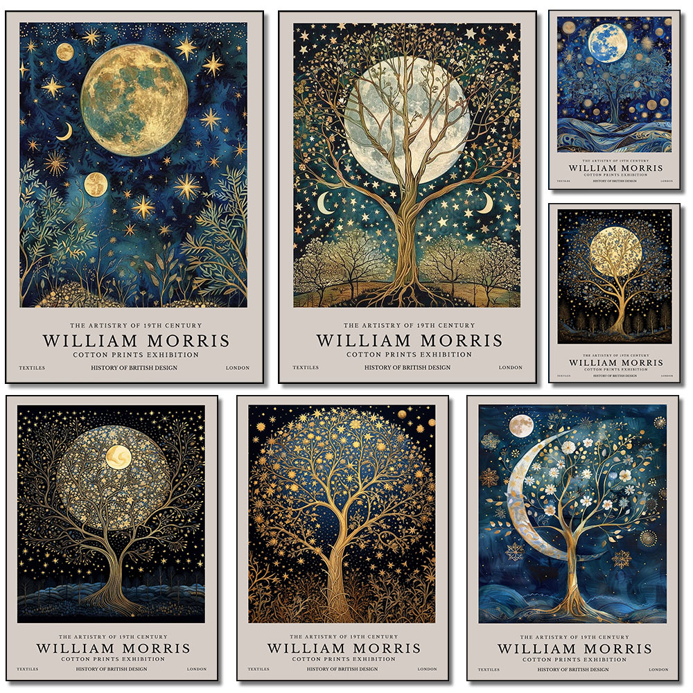 Affiche rétro William Morris L - Resin Art Studio avis et prix