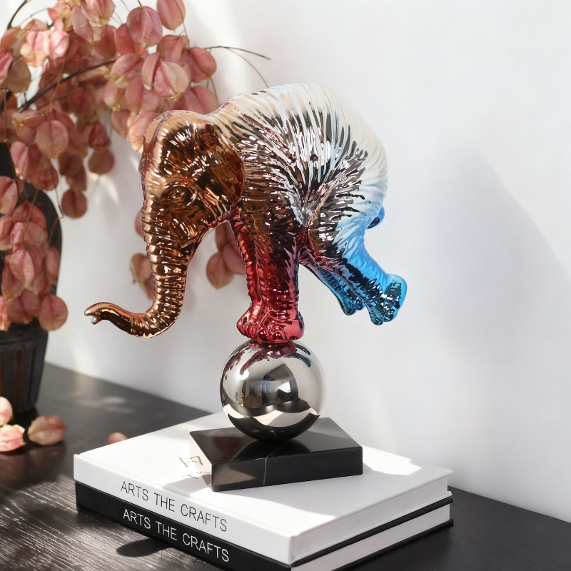 Statue d'éléphant graffiti col - Resin Art Gift For Anniversary avis et prix