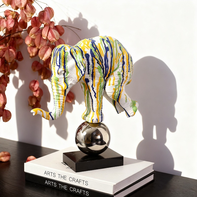 Statue d'éléphant graffiti col - Resin Art Gift For Anniversary avis et prix