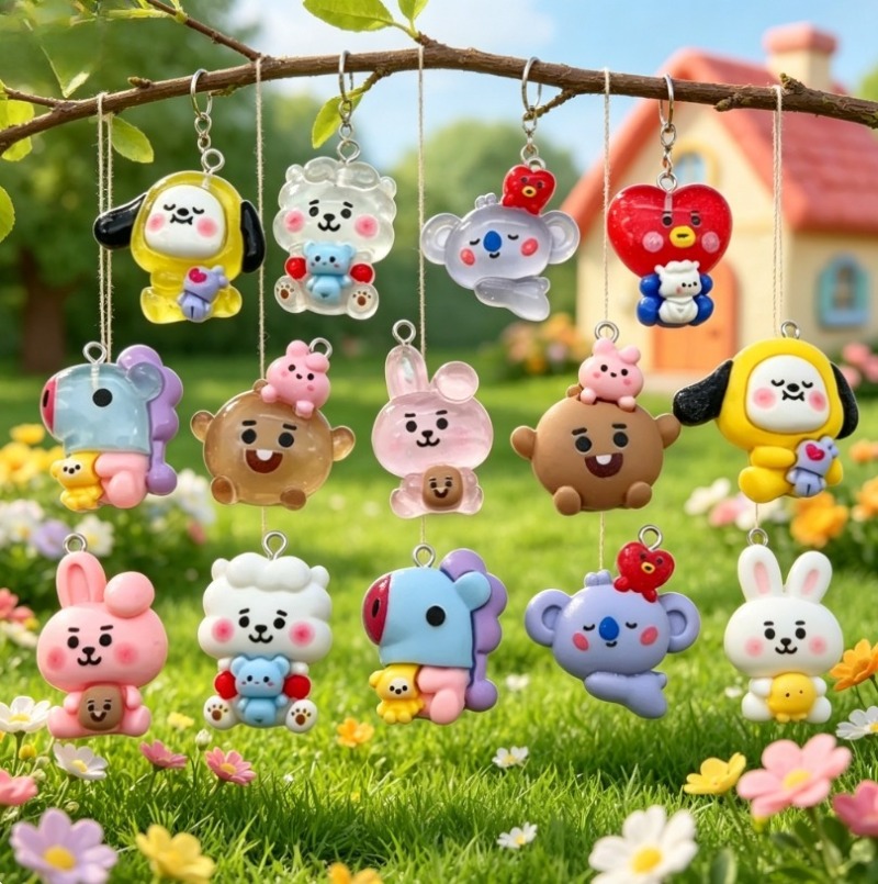 Breloques en résine BT21, 7 pi - Resin Art Handmade avis et prix