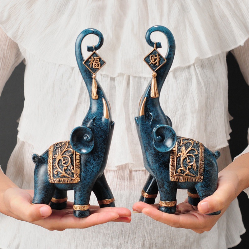 Une paire de figurines éléphan - Resin Art Gift For Anniversary avis et prix