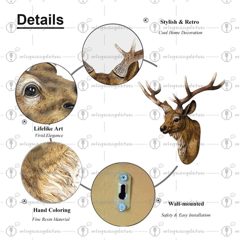 Tête de cerf artificielle de 1 - Resin Art Handmade avis et prix